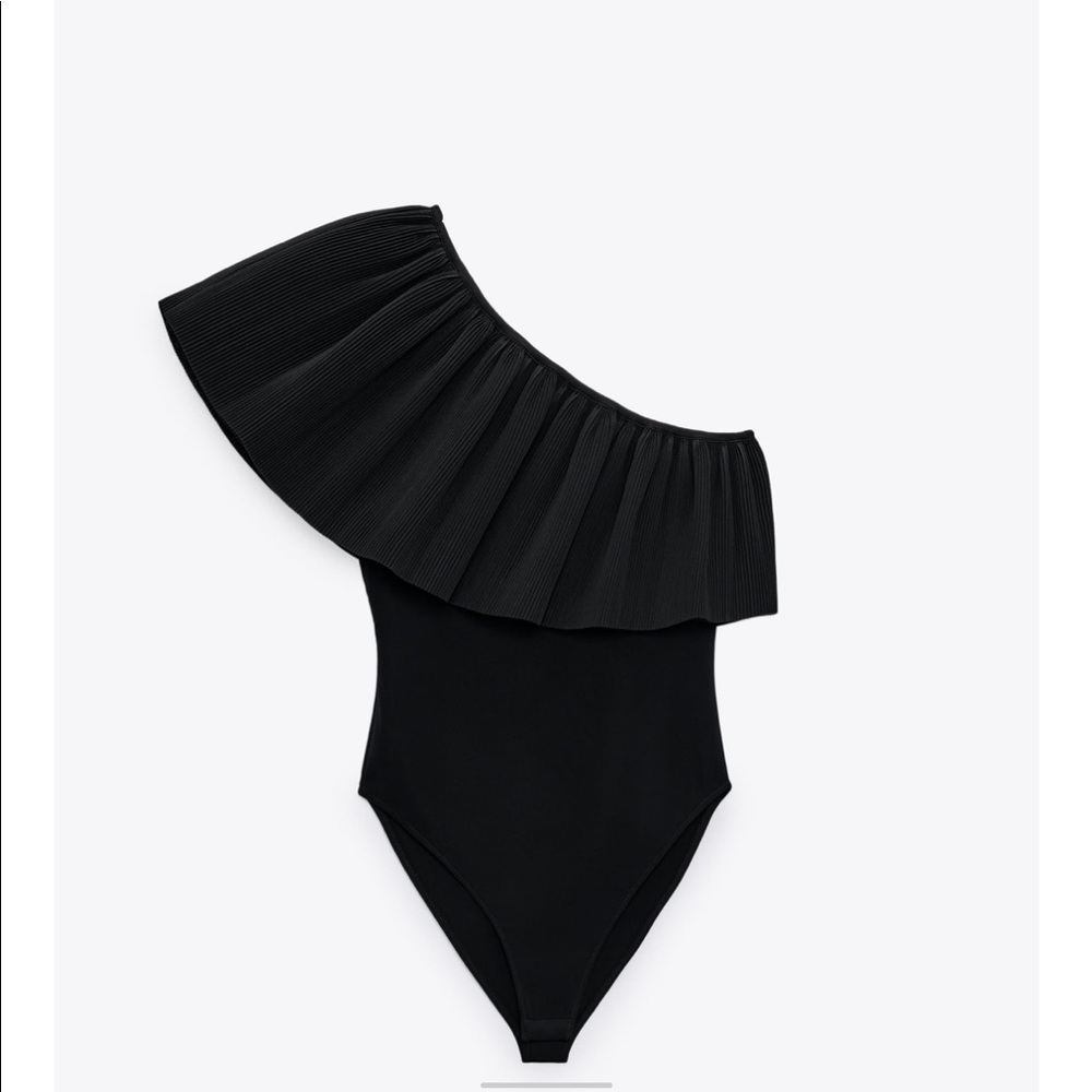Zara ruffled asymmetric bodysuit - Picture 8 of 10